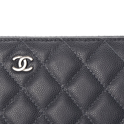 Chanel Caviar Quilted Large Gusset Zip Around Wallet Grey 13 of 13