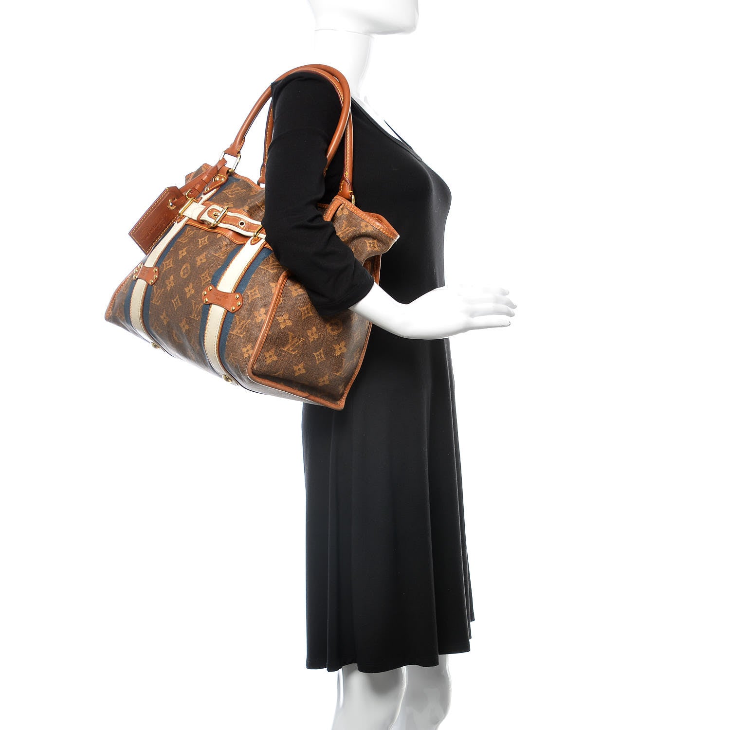 Louis Vuitton Monogram Rayures Tisse Sac GM Blue 2 of 30