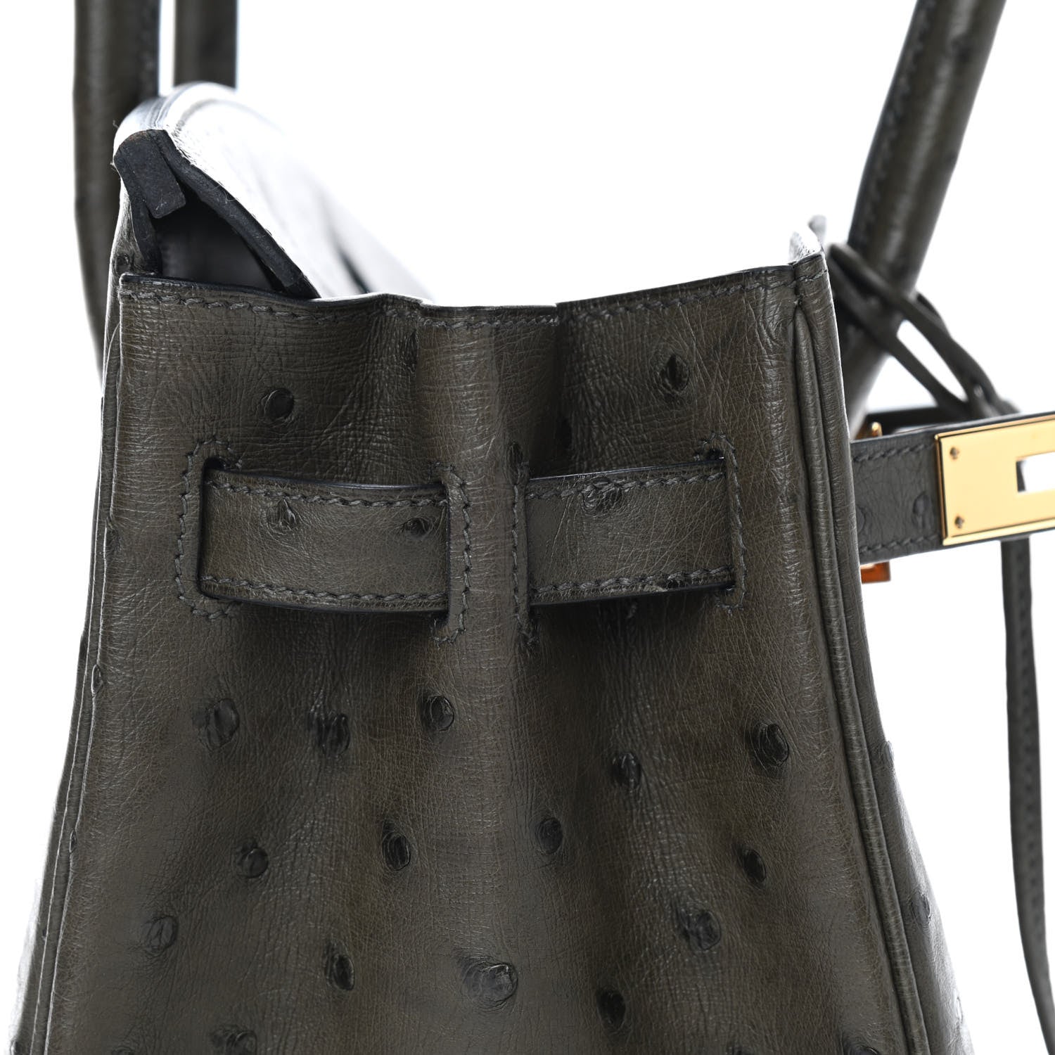 Hermes Ostrich Birkin 30 Vert Olive 10 of 32