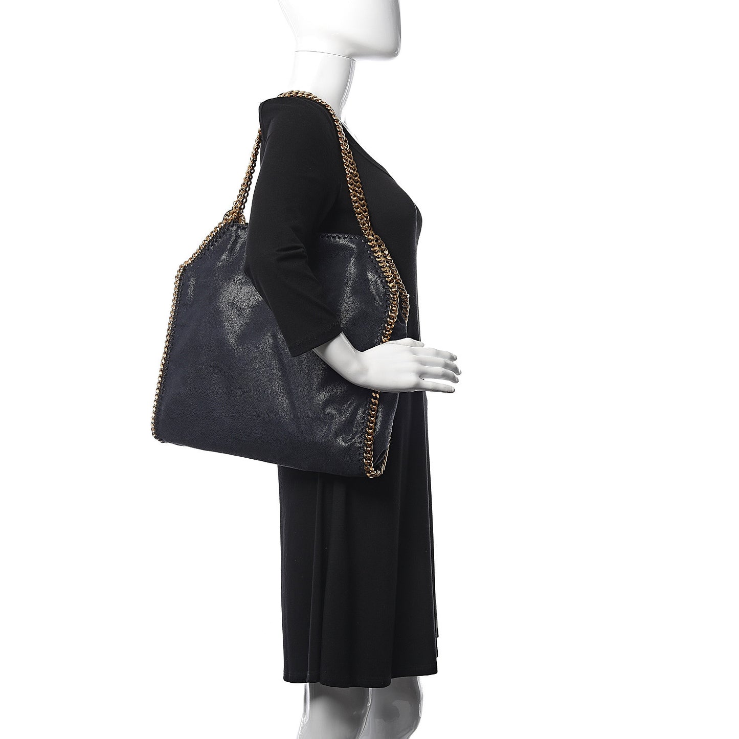 Shaggy Deer Small Falabella Tote Navy