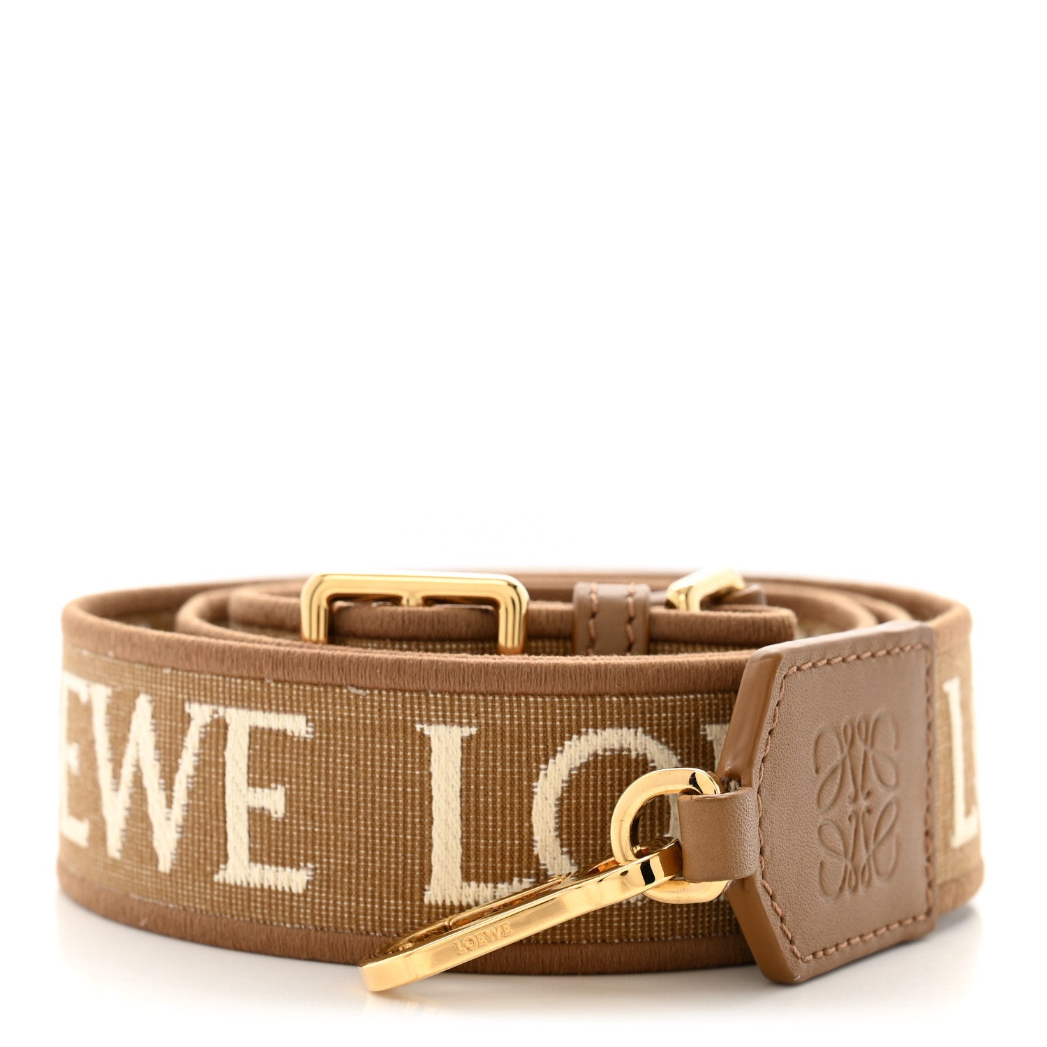 Loewe Calfskin Jacquard Anagram Strap Oak 1 of 4