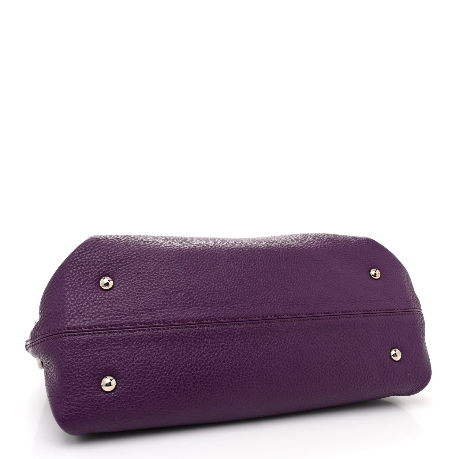 Salvatore Ferragamo Grained Calfskin Sofia Satchel Mirtillo 4 of 12