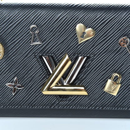 Louis Vuitton Epi Love Lock Twist Chain Wallet Black 10 of 10