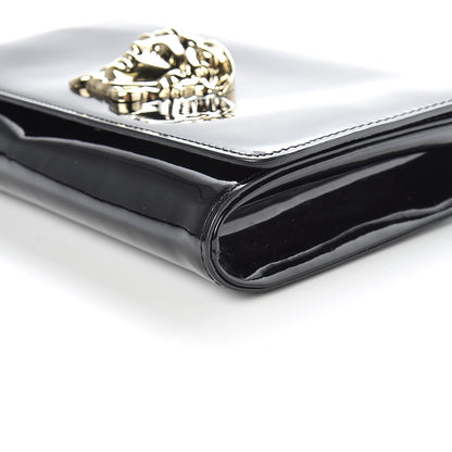 Versace Patent Palazzo Medusa Chain Evening Bag Black 6 of 10