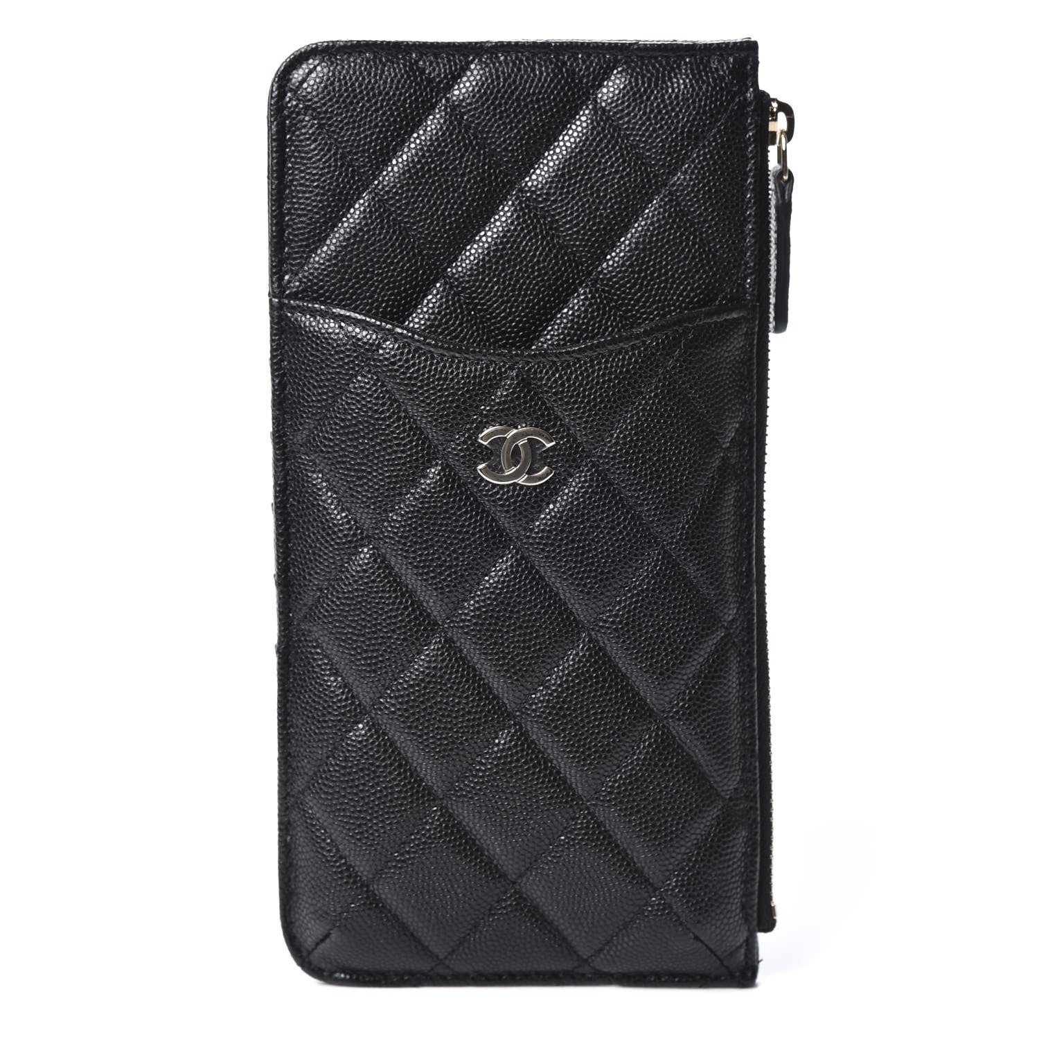 Chanel Caviar Quilted Classic Flat Wallet Pouch Black 1 of 9