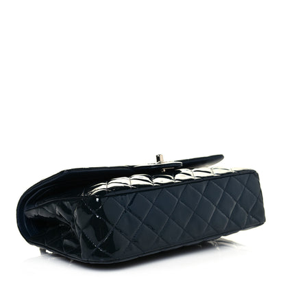 Chanel Patent Quilted Medium Double Flap Navy 4 of 10