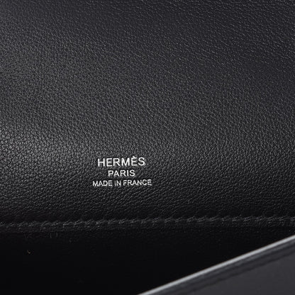 Hermes Swift Kelly Cut Clutch Pochette Black 6 of 8