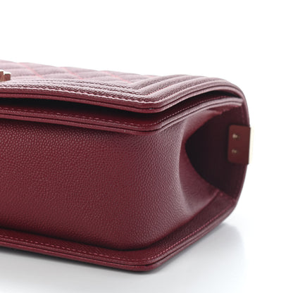 Chanel Caviar Quilted Medium Boy Flap Red 6 of 9