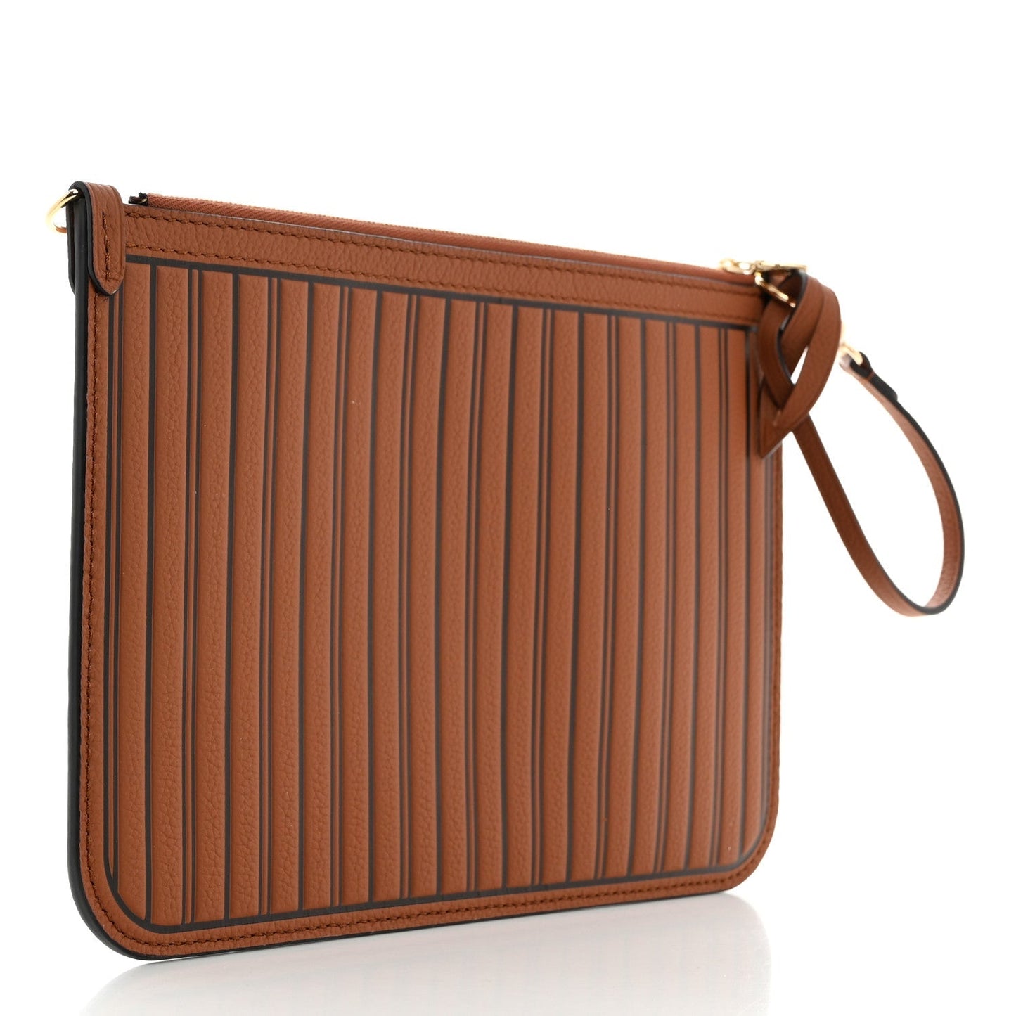 Calfskin Neverfull Inside Out MM Pochette Tan