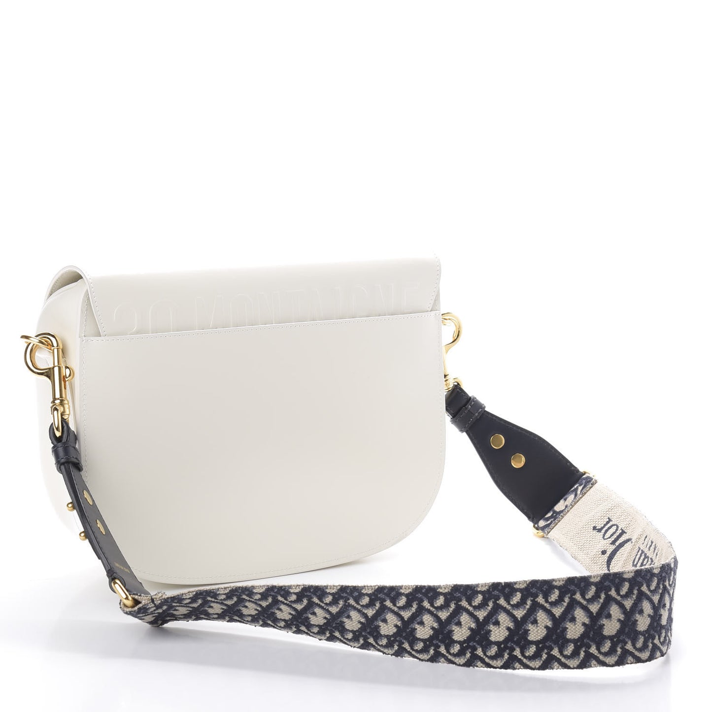 Box Calfskin Large Bobby Flap White