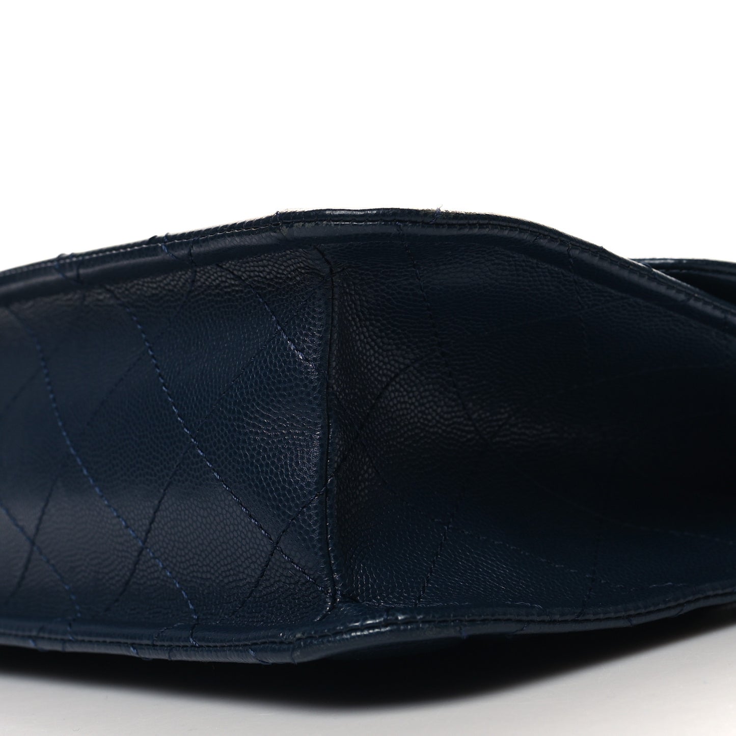 Caviar Quilted Large Sweet Classic Flap Navy Blue