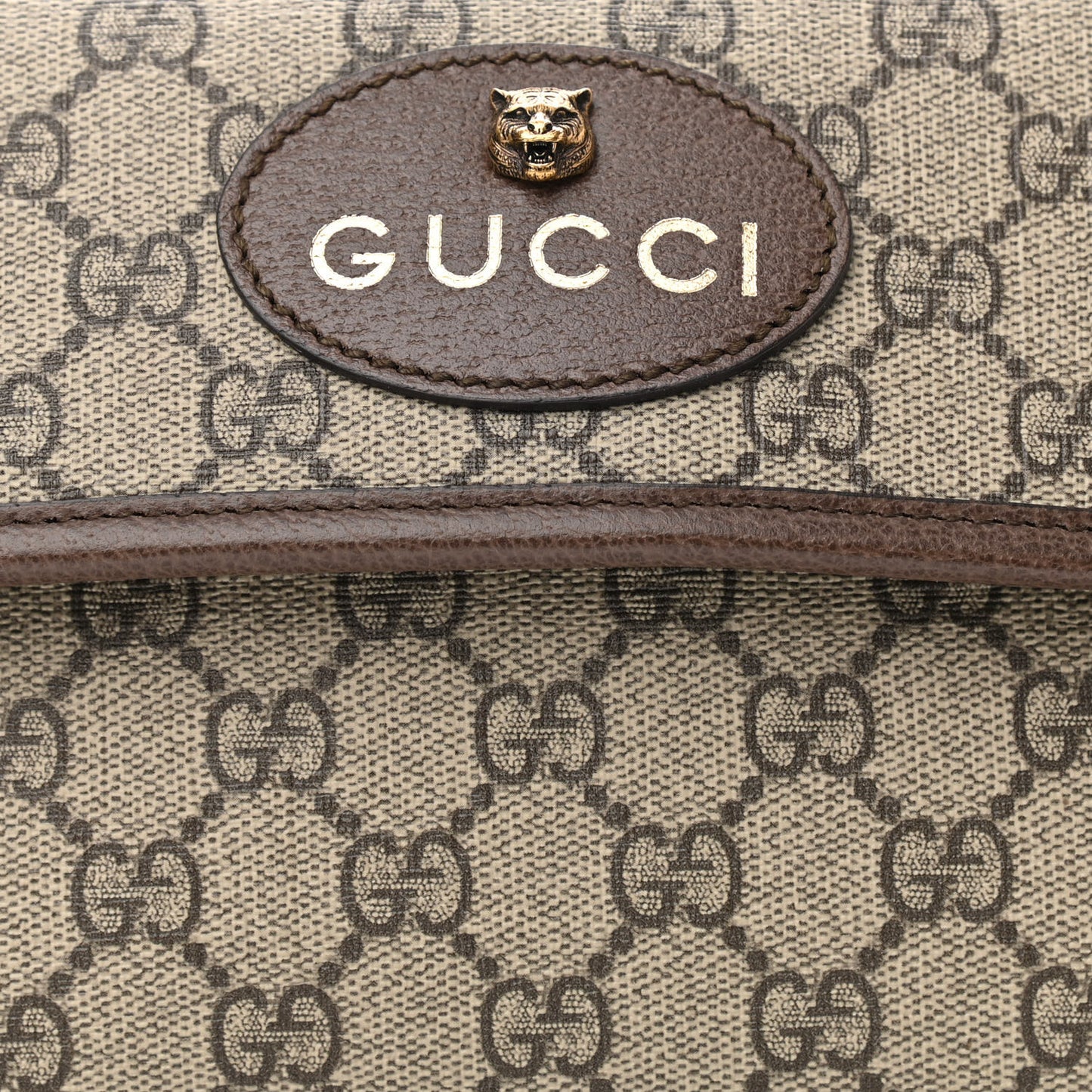 GG Supreme Monogram Neo Vintage Web Belt Bag Brown