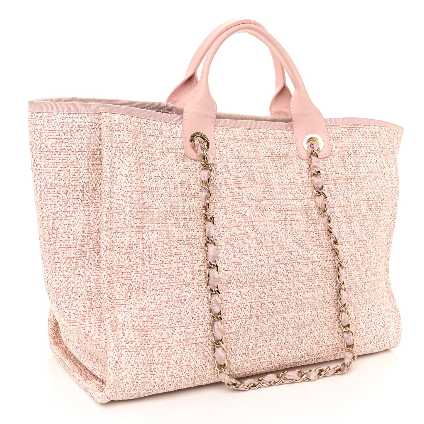 Lurex Boucle Deauville Medium Tote Pink