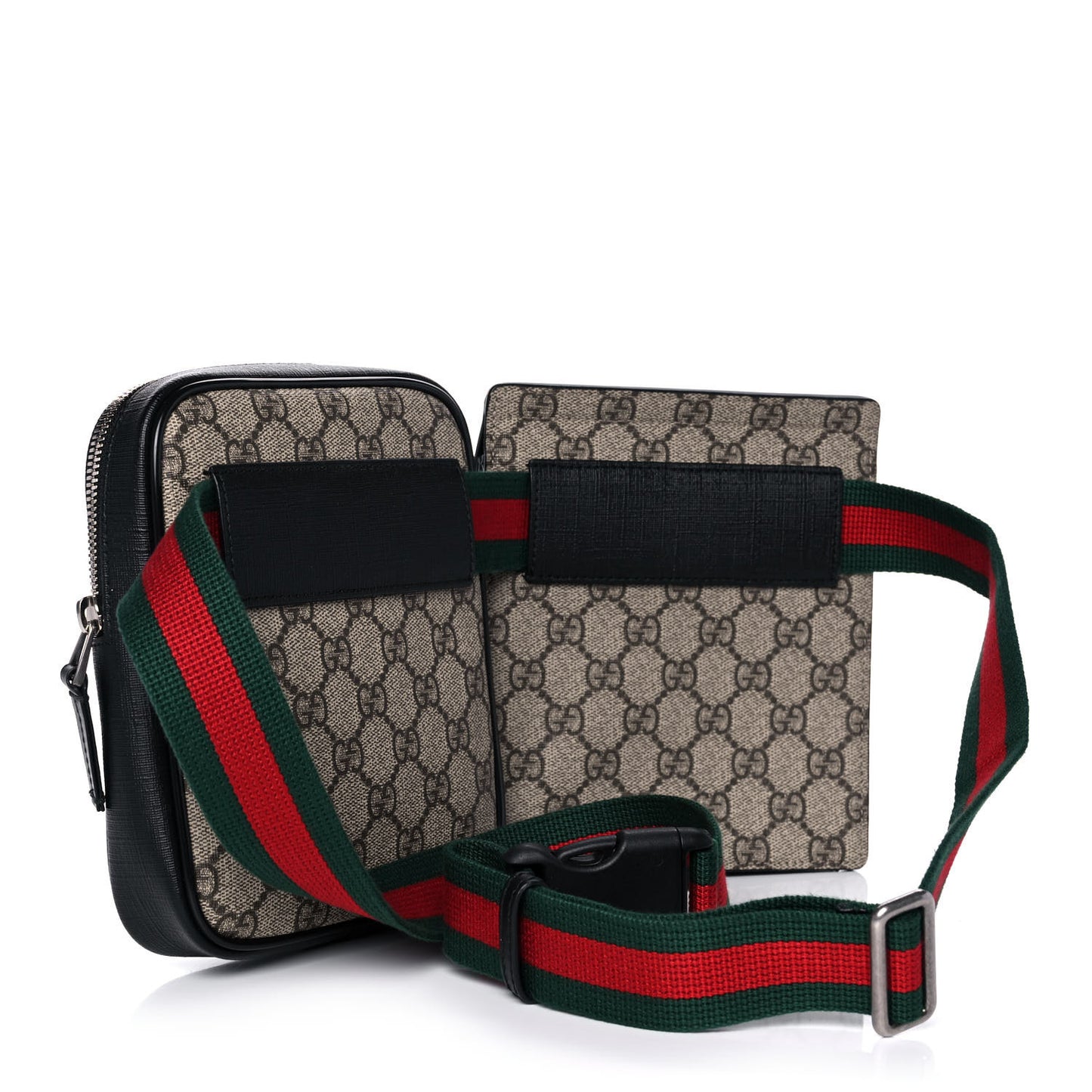GG Supreme Monogram Web Belt Bag Black