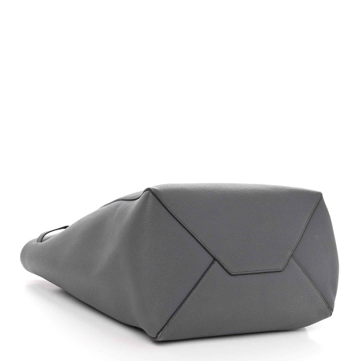 Celine Soft Grained Calfskin Small Belt Cabas Phantom Medium Grey 4 of 10
