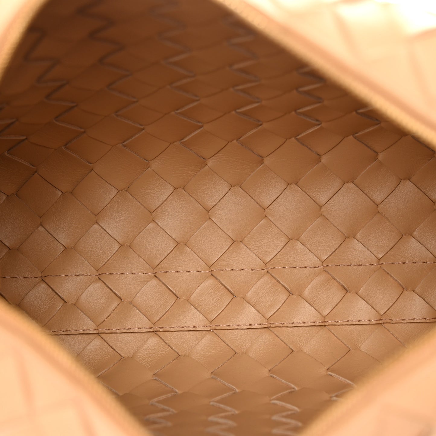 Nappa Intrecciato Small Loop Camera Bag Almond