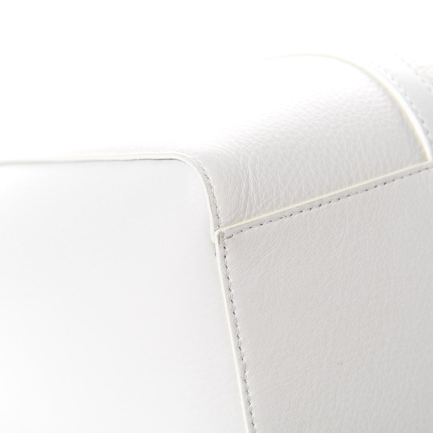 Smooth Calfskin Double Sided Small Everyday Tote Optic White Black