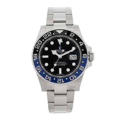 Rolex Stainless Steel 40mm Oyster Perpetual Date GMT Master II Batman Watch Black 116710BLNR 1 of 4