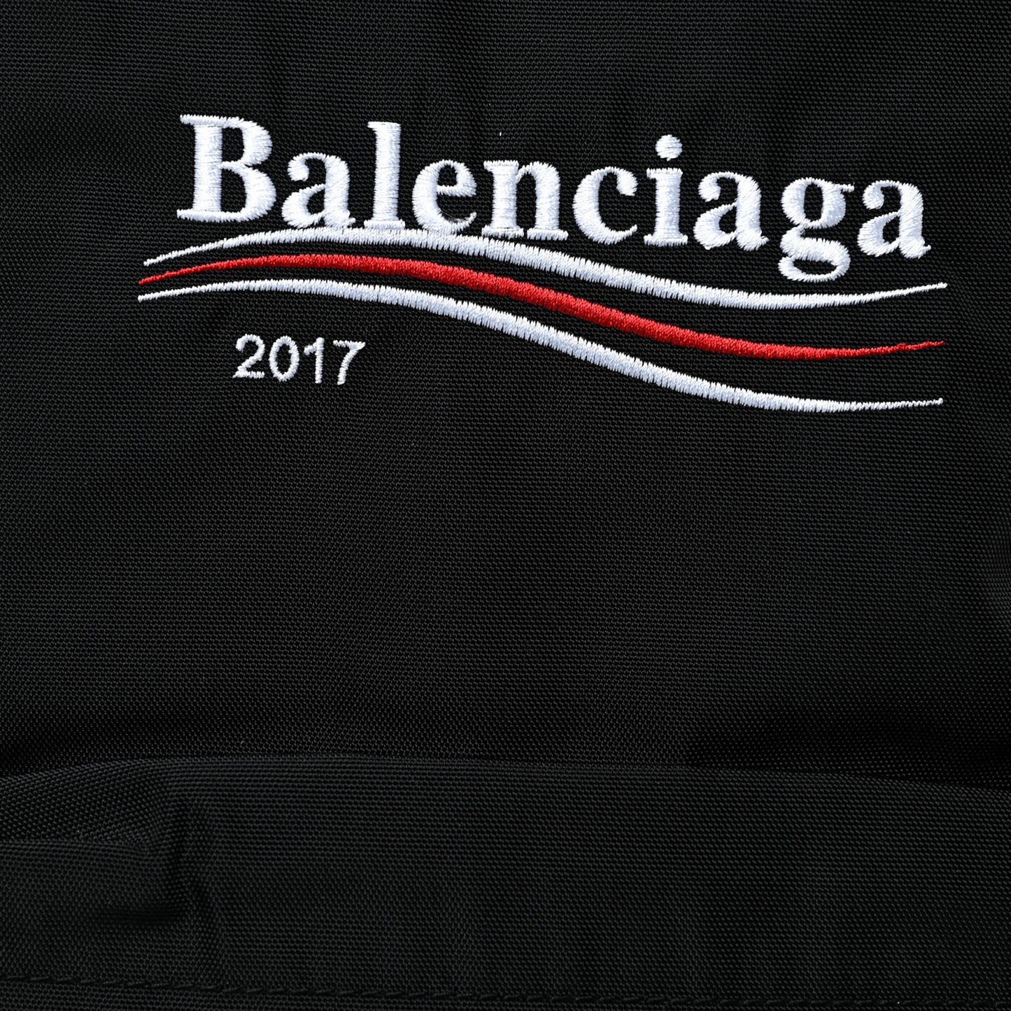 Nylon Political Campaign Logo Embroidered Explorer Backpack Black