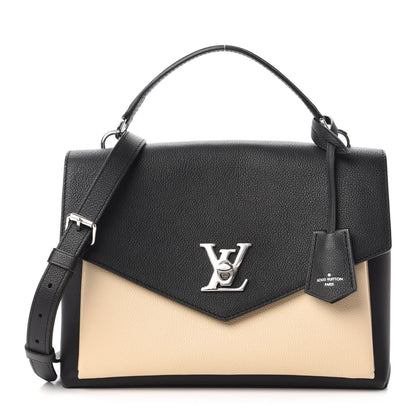 Louis Vuitton Soft Calfskin My Lockme Top Handle Vanille Black 1 of 9