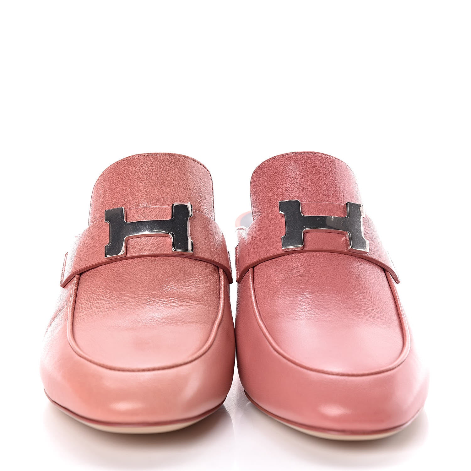 Hermes Goatskin Paradis Mules 37 Rouge Blush 2 of 8