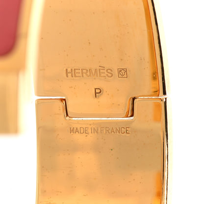 Hermes Enamel Wide Clic Clac H Bracelet PM Rouge Corail 5 of 6