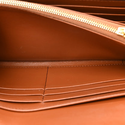 Celine Satinated Calfskin Long Tri-Fold Wallet Tan 7 of 12