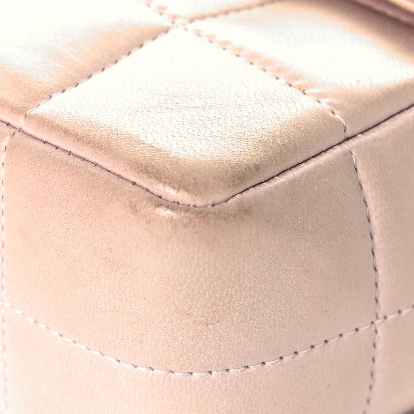 Lambskin Quilted Mini Chocolate Bar Camellia Flap Pink
