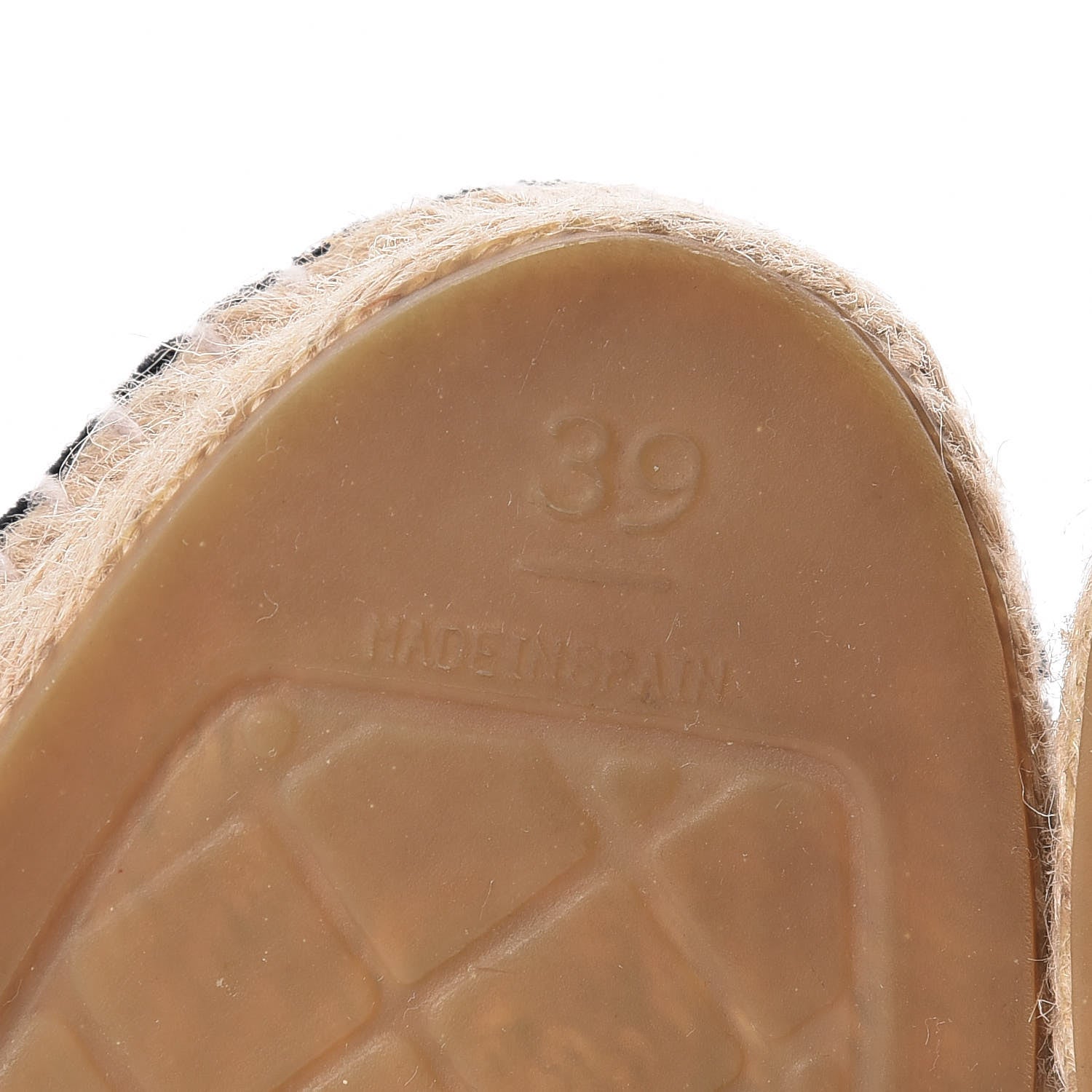 Chanel Velvet CC Espadrilles 39 Dark Navy Black 9 of 12