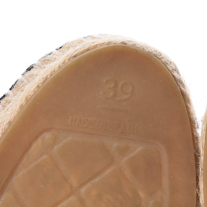 Chanel Velvet CC Espadrilles 39 Dark Navy Black 9 of 12