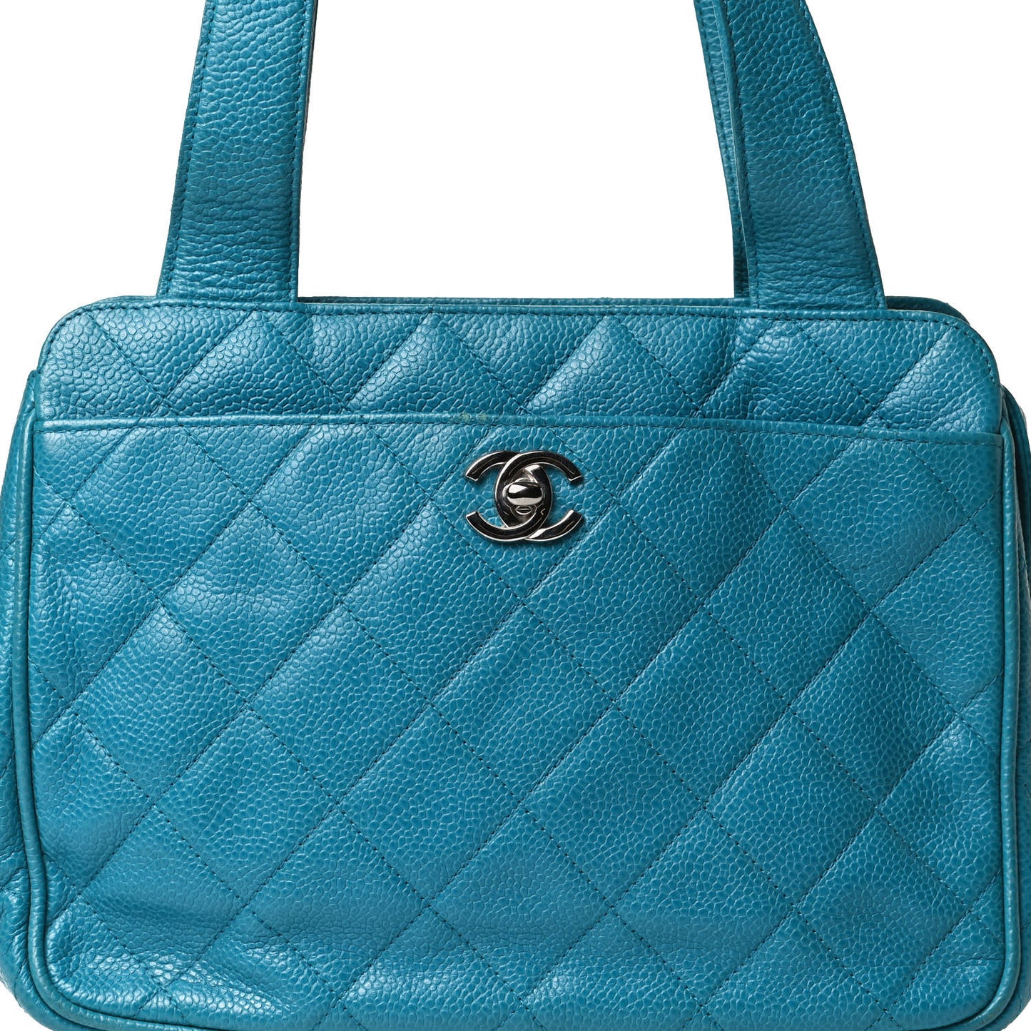 Caviar Quilted Shoulder Bag Blue