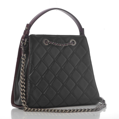 Chanel Caviar Quilted Small CC Bucket Bag Black 4 of 9