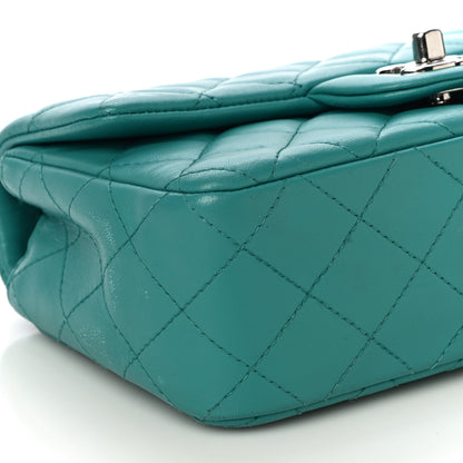 Chanel Lambskin Quilted Mini Rectangular Flap Turquoise 8 of 16