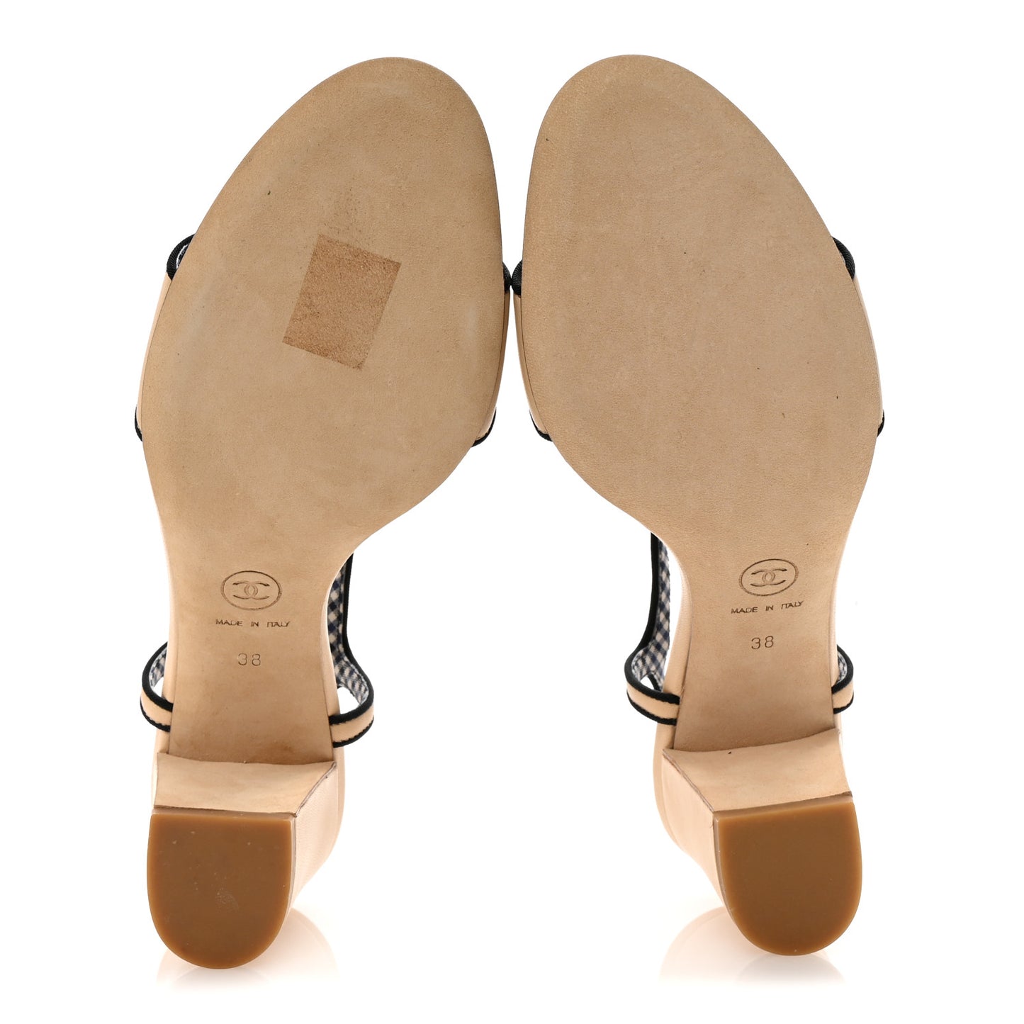 Lambskin Camellia Sandals 38 Beige Black
