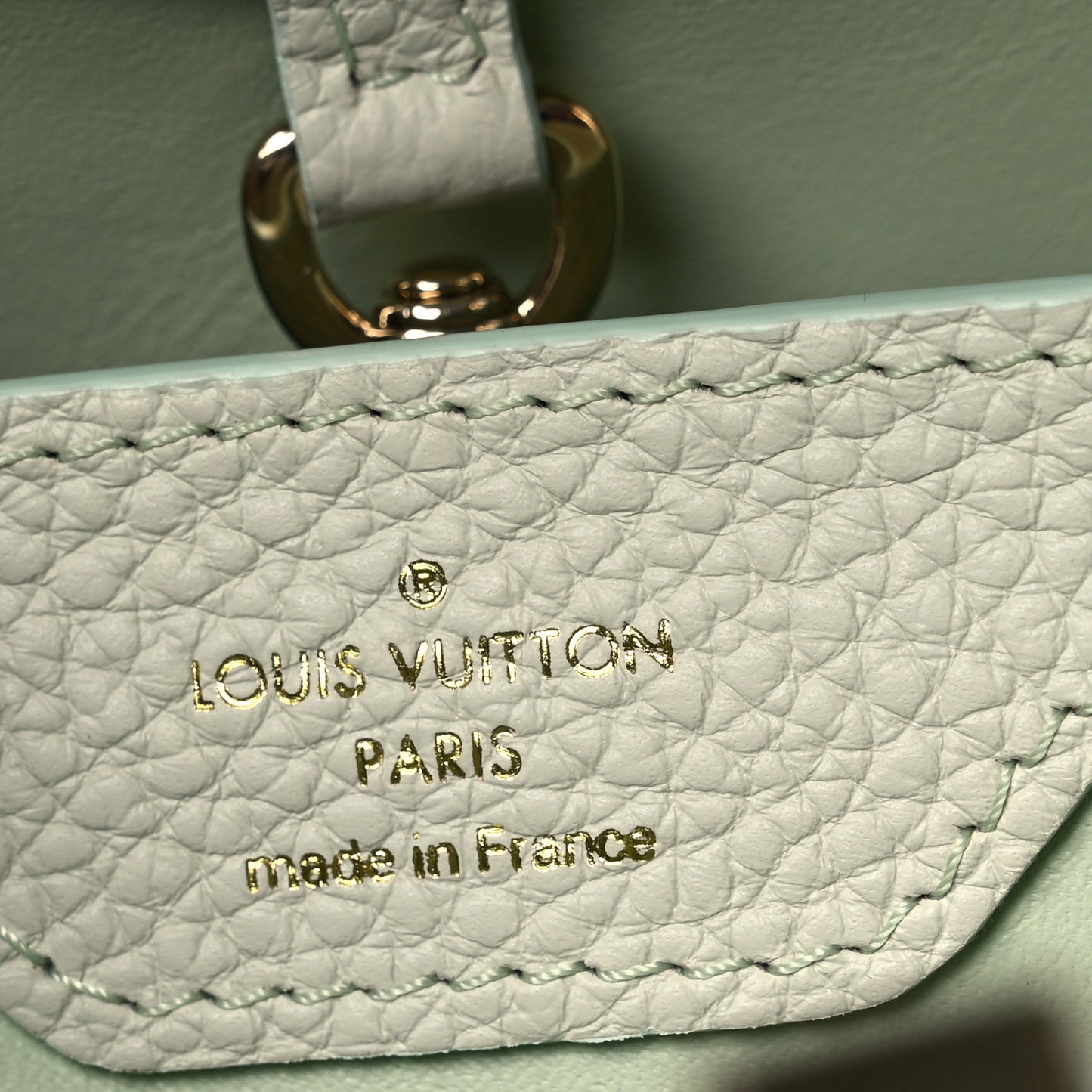 Taurillon Monogram Flower Capucines BB Jade