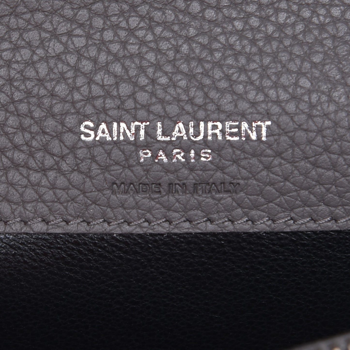 Grained Calfskin Sac De Jour Compact Wallet Fog