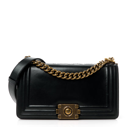Chanel Glazed Calfskin Medium Boy Flap Black 1 of 11