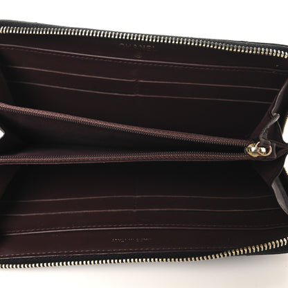 Chanel Caviar Quilted Large Gusset Zip Around Wallet Black 5 of 11