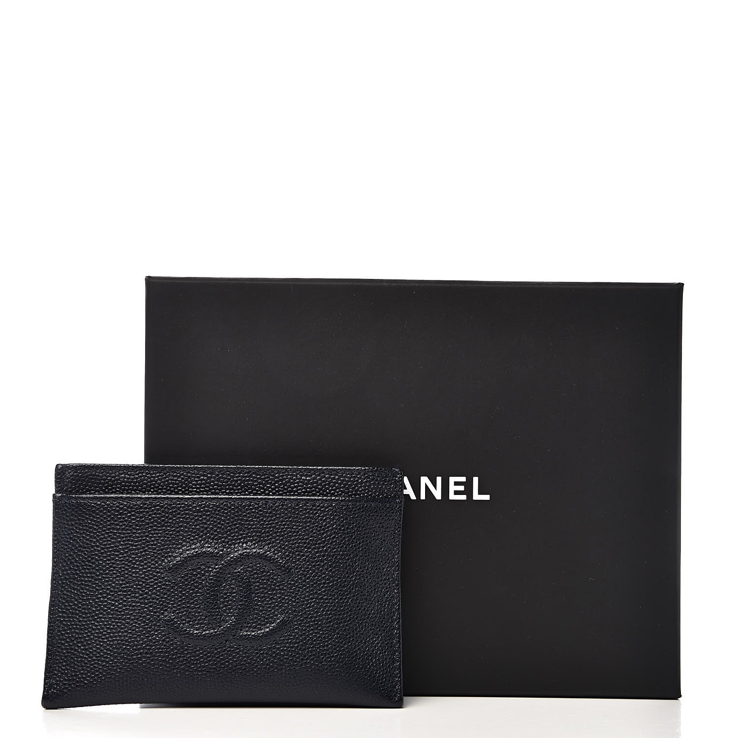Chanel Caviar Timeless CC Card Holder Wallet Navy 9 of 9