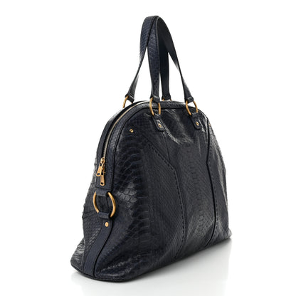 Saint Laurent Snakeskin Oversized Muse Blue 3 of 10