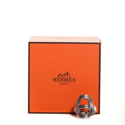 Hermes Sterling Silver Vertical Chaine d'Ancre 24 Ring 50 5.25 7 of 7