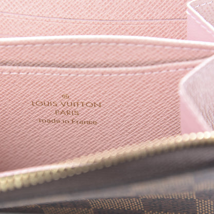 Louis Vuitton Damier Ebene Zippy Coin Purse Rose Ballerine 6 of 8
