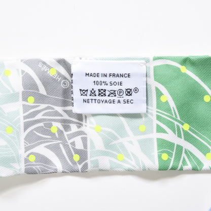 Hermes Silk Jungle Love Rainbow Twilly Vert Rose Jaune Fluo 4 of 4