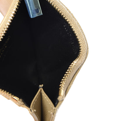 Saint Laurent Monogram Grain de Poudre 5 Fragments Zip Pouch Card Holder Dark Latte 5 of 7