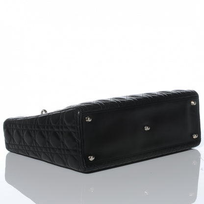 Christian Dior Lambskin Cannage Large Lady Dior Black 4 of 7