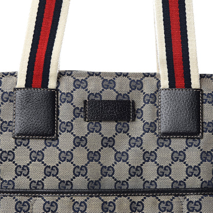 Gucci Monogram Web Large Diaper Tote Navy 13 of 13