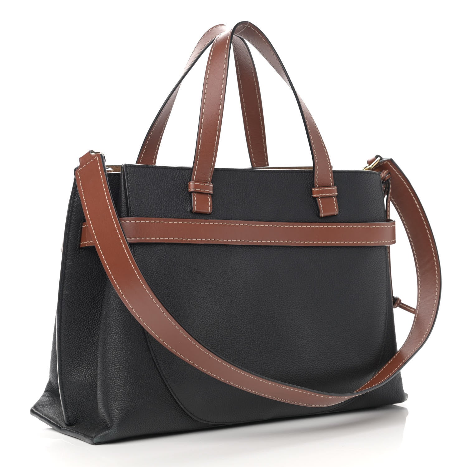 Loewe Calfskin Medium Gate Tote Pecan Black 3 of 14