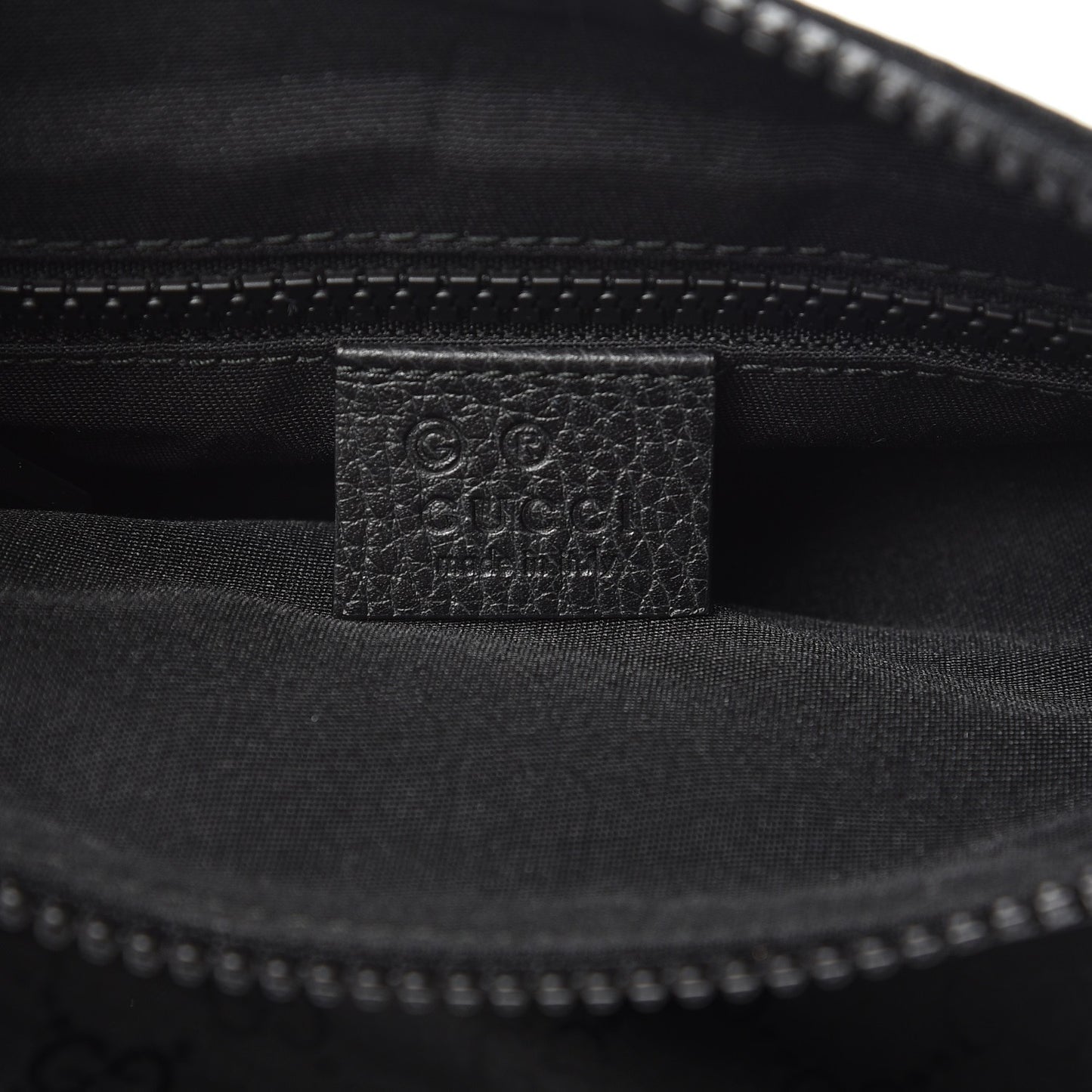 Nylon Monogram Mini Flat Messenger Bag Black