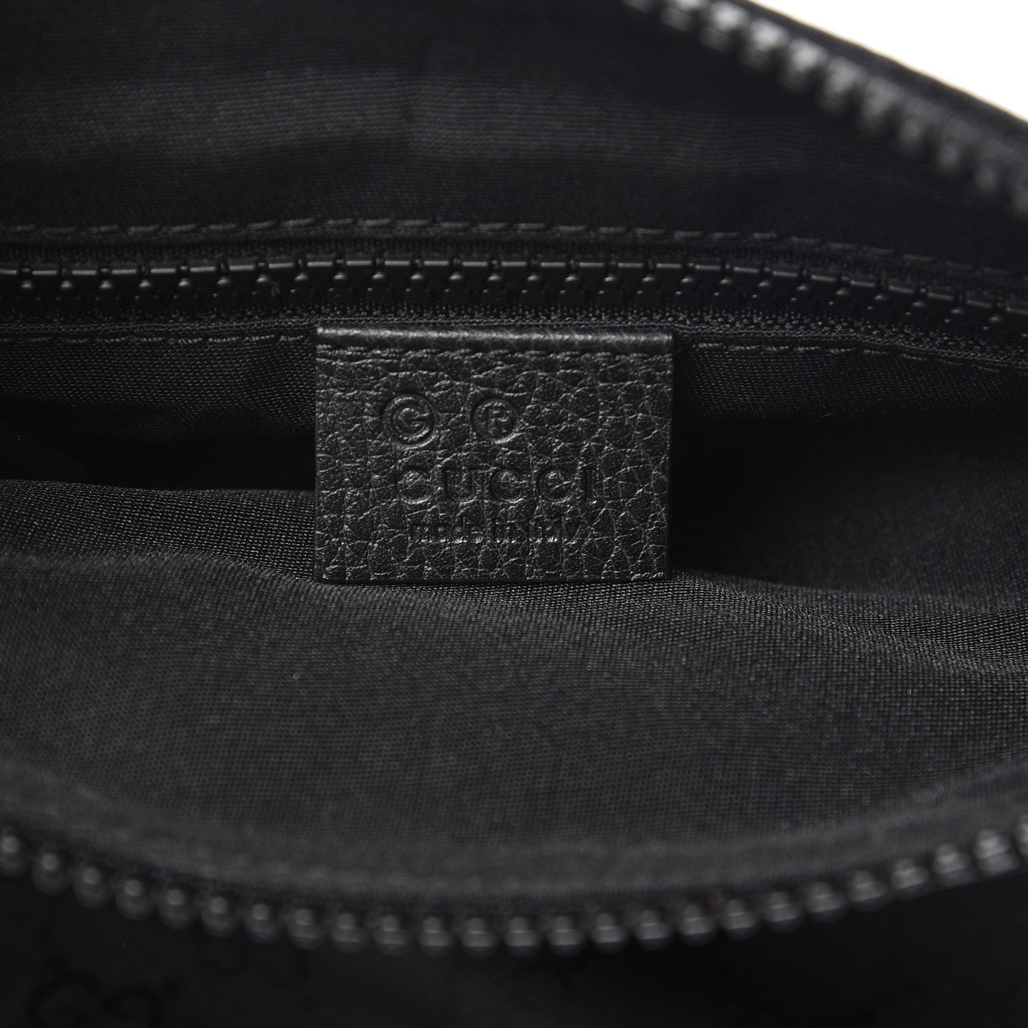 Gucci Nylon Monogram Mini Flat Messenger Bag Black 6 of 8