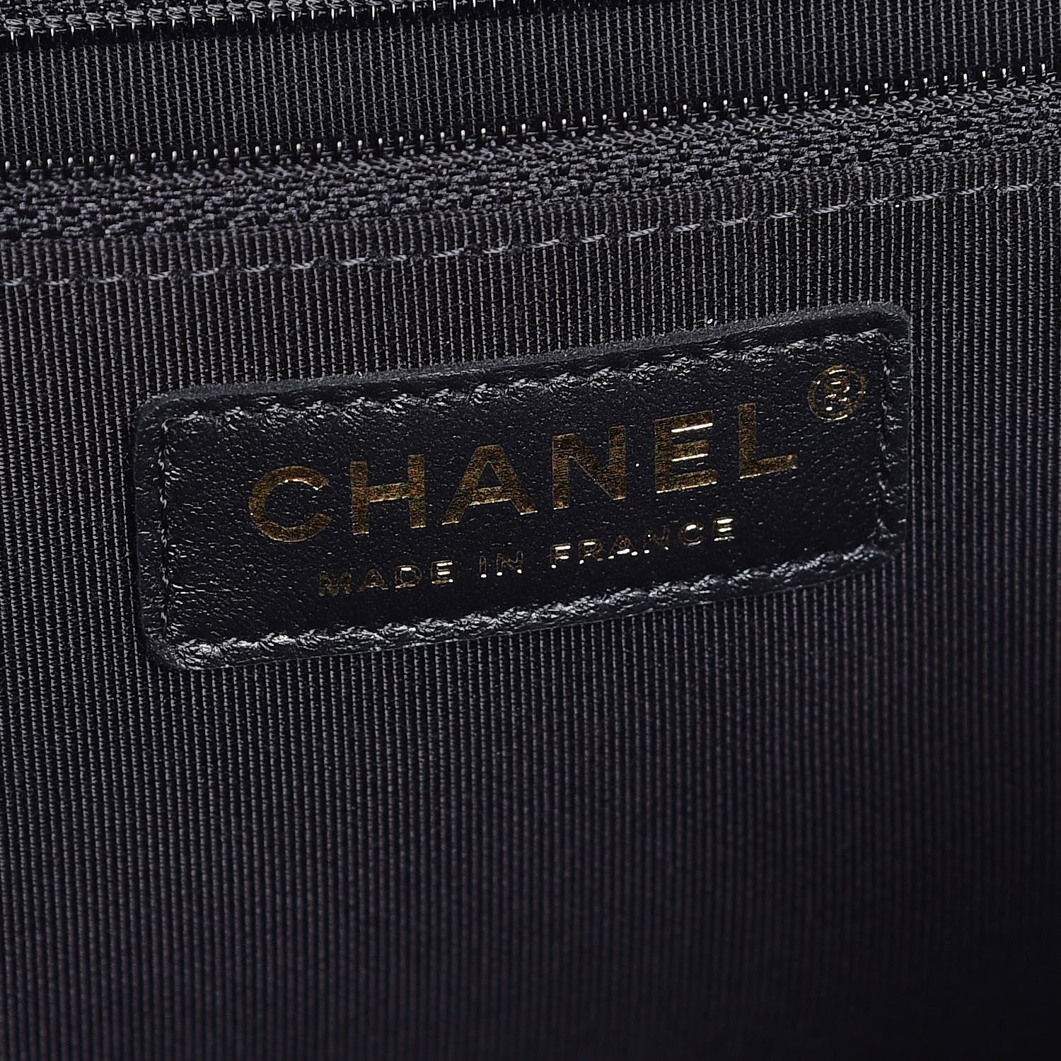 Chanel Glazed Calfskin Chevron Quilted Large Hampton Flap Black 7 of 8